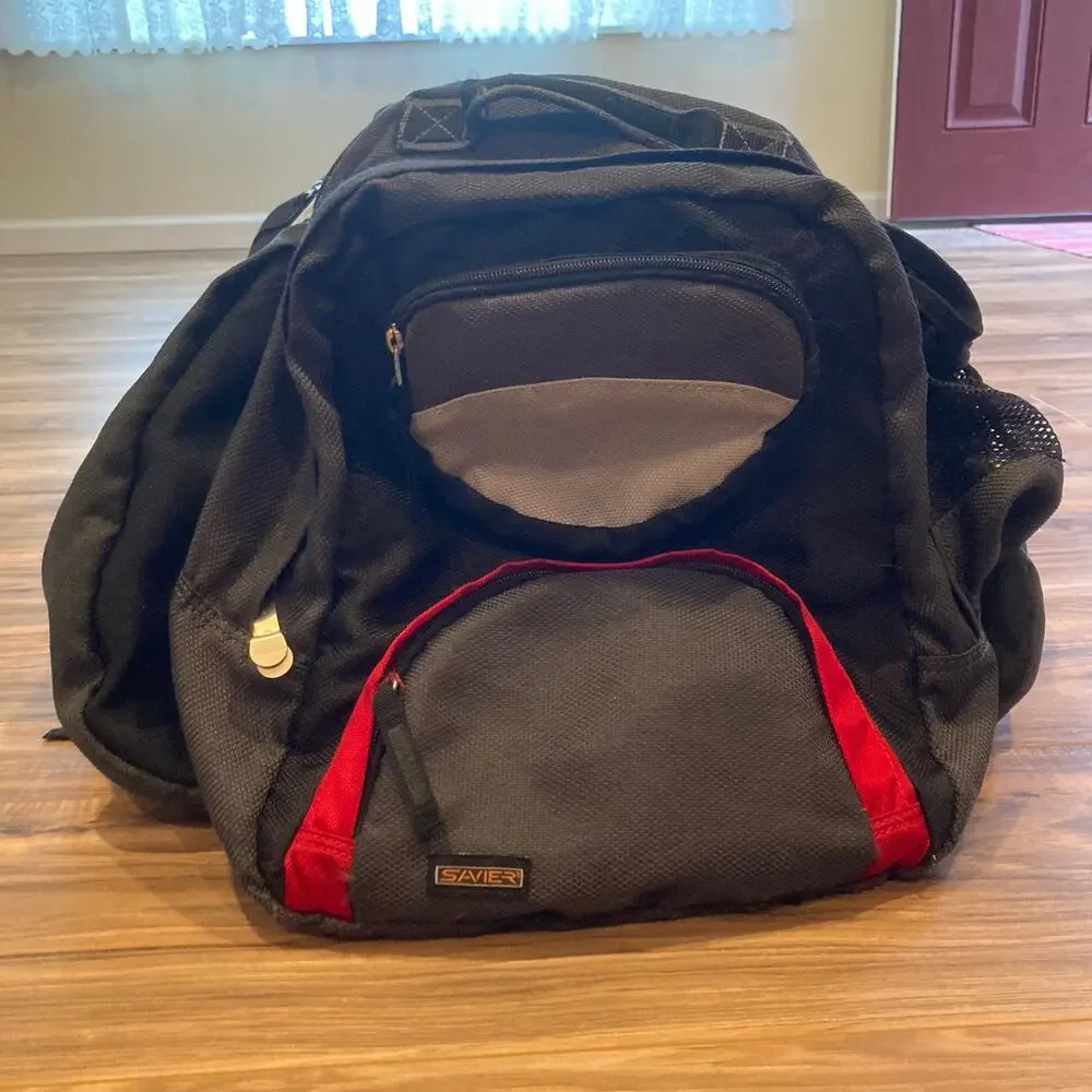 VTG Savier Skateboard Luggage Duffle Bag Black Red Travel Sports Gym Gear 15x31